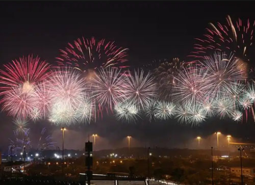 红河县焰火晚会